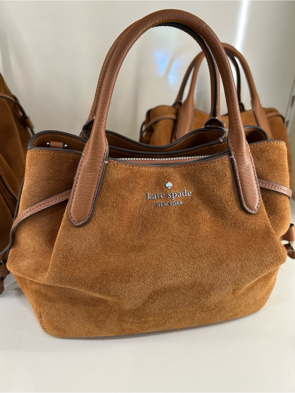 💥kate spade New York Warm Ginger Suede Satchel km141 Dumpling NWT 💥Fabulous💥